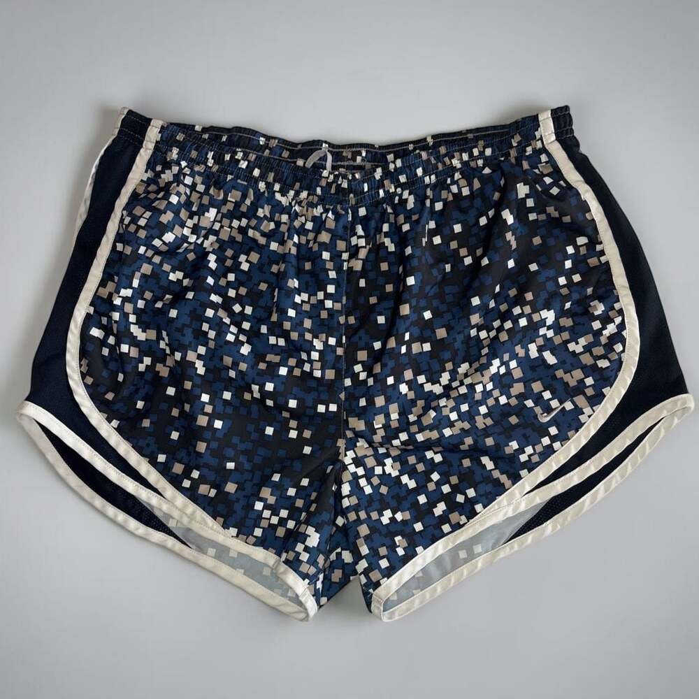 Nike Dri-Fit Tempo Women's Running Shorts Digital Pixel Print Sz M